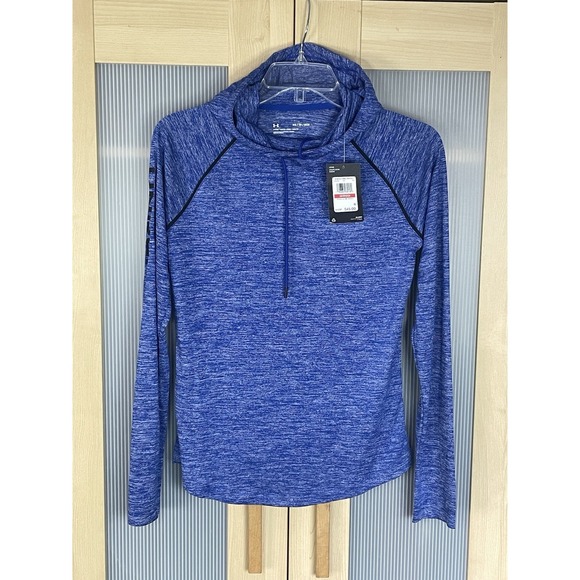 Under Armour Tops - Under Armour UA Women's Blue Hoodie Athletic Pullover Golf Running Top XS New‎